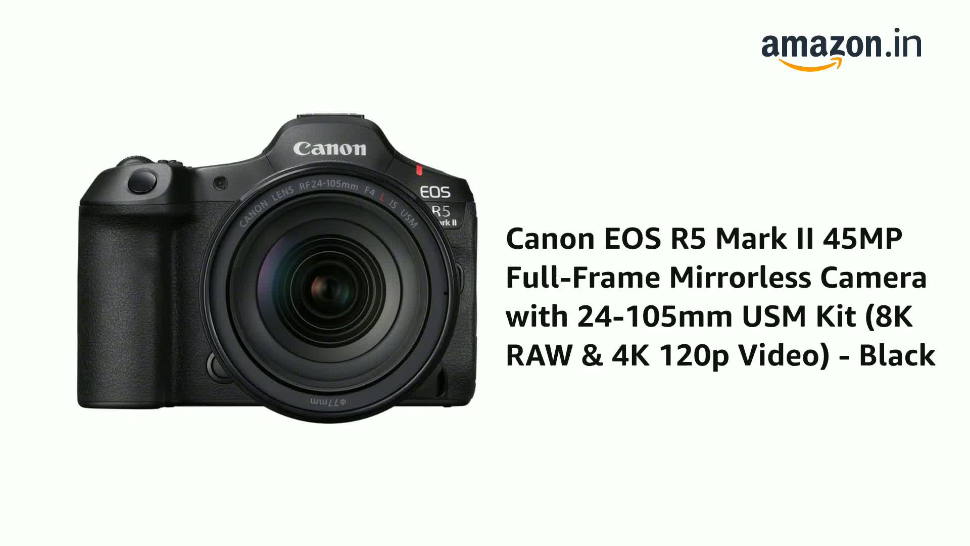 Buy Canon EOS R5 Mark II 45MP Full-Frame Mirrorless Camera with 24